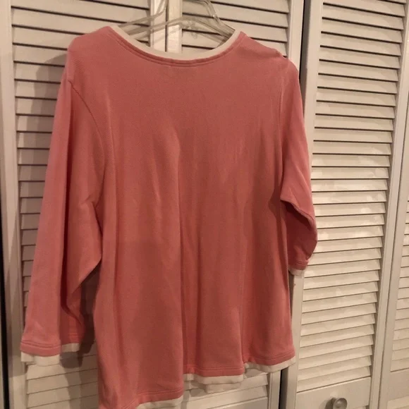 Denim & Co 3/4 sleeve top plus size 2X - Picture 5 of 7